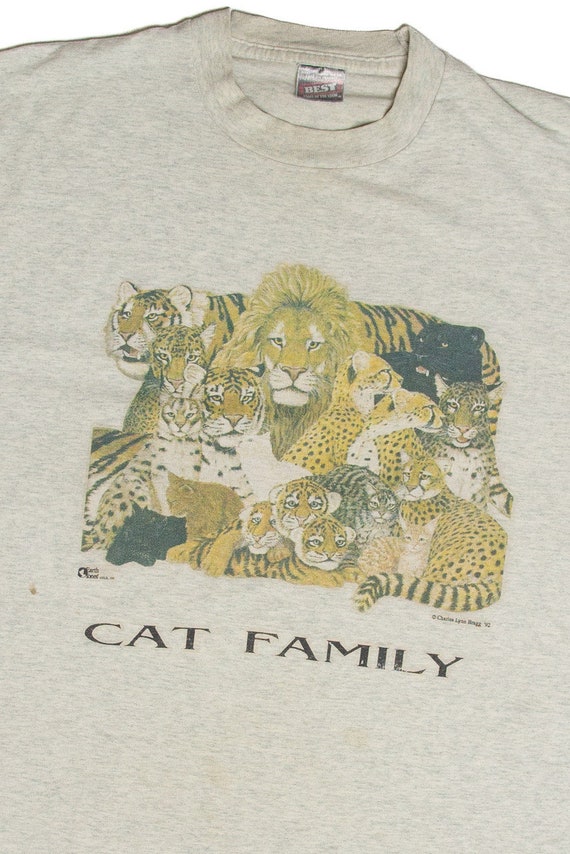 Vintage Cat Family T-Shirt (1992) - image 2