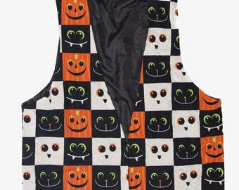 Chaleco de Halloween con cuadros vintage (años 90)