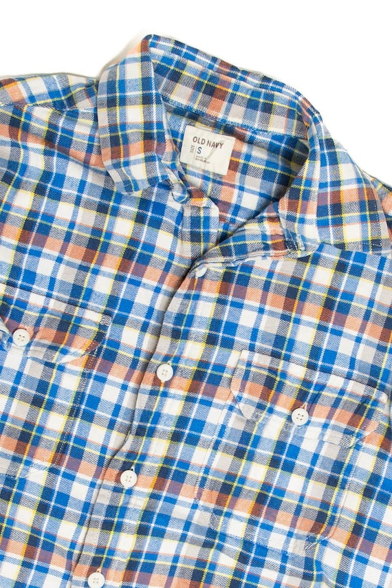Bright Blue Old Navy Flannel Shirt
