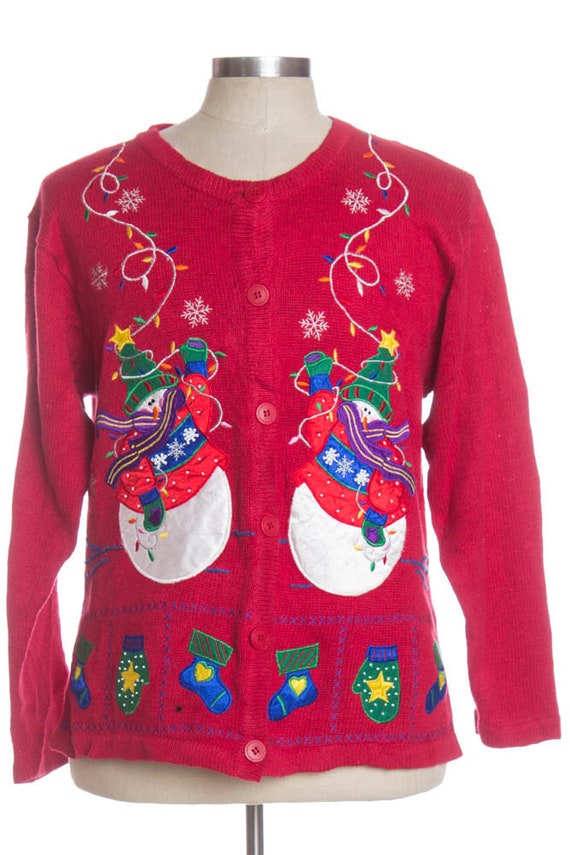 Red Ugly Christmas Cardigan 34377