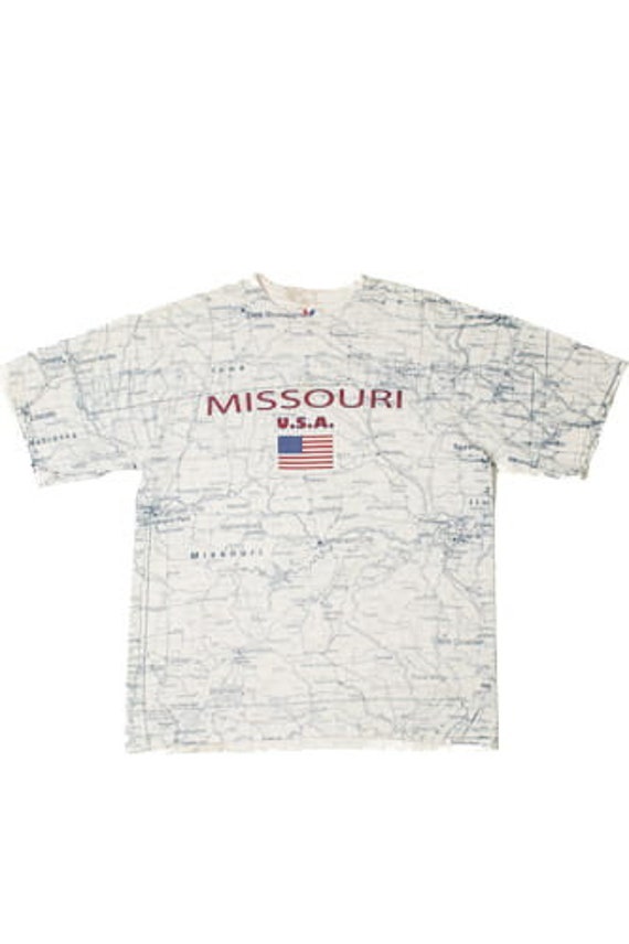 Missouri U.S.A. All Over Print Map T-Shirt