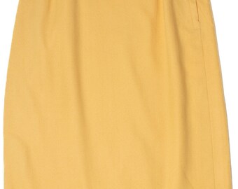 Vintage gele hoog getailleerde rok
