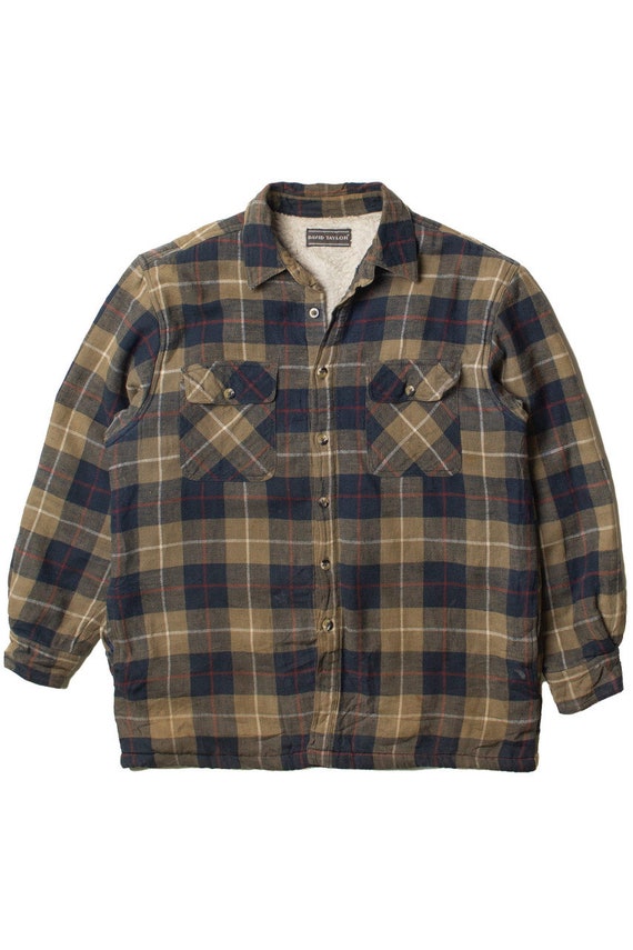David Taylor Sherpa Lined Flannel Shirt
