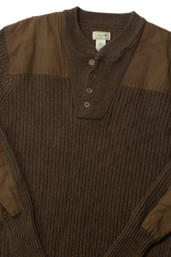 Olive Canvas Patch L.L. Bean Sweater (2000s) - image 2