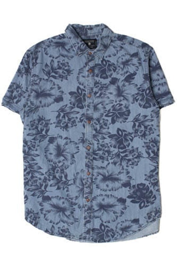 Blue Floral Hawaiian Shirt 2316
