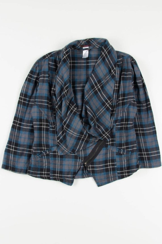 Zipper flannel jacket hotsell