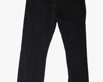 Vintage 501 Dark Black Levi's Denim Jeans - Etsy