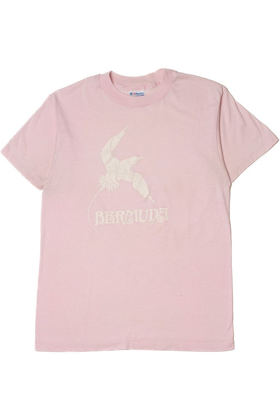 Vintage "Bermuda" Bird Print Single Stitch T-Shirt