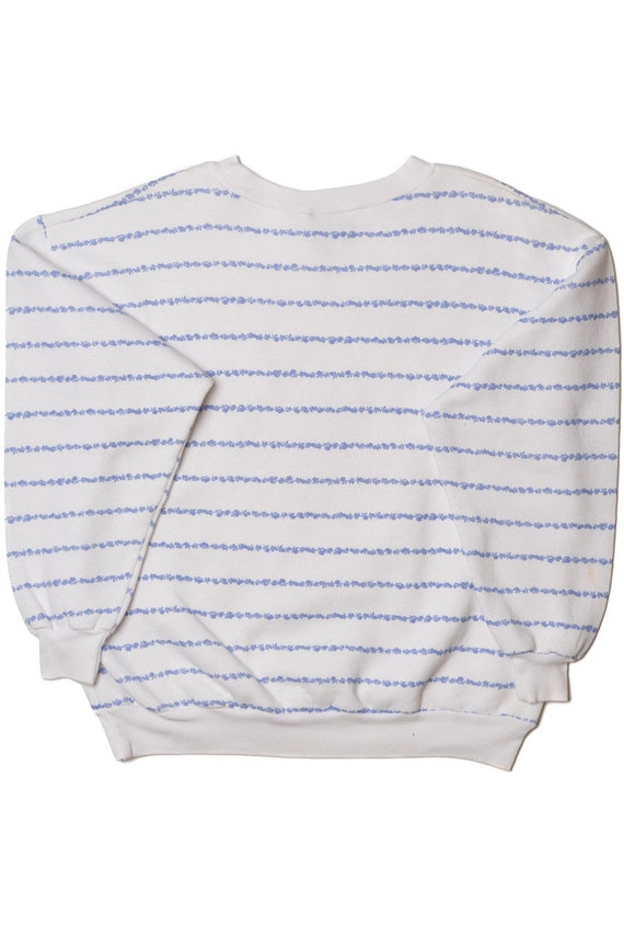 Vintage "Wildflowers" Striped Sweatshirt - image 3