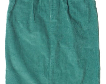 Vintage Teal Corduroy Eddie Bauer Pencil Skirt