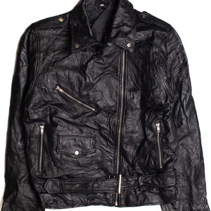 Patchwork Leather Motorcycle Jacket 362