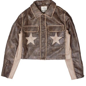 Double Star Brown Moto Jacket