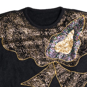 Black and Gold 80s Sweater