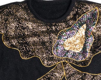 Black and Gold 80s Sweater