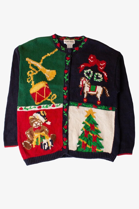 Vintage Alexandra Bartlett Ugly Christmas Cardigan (1990s)