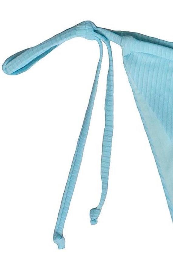 Cyan Ribbed String Bikini Bottom - image 6