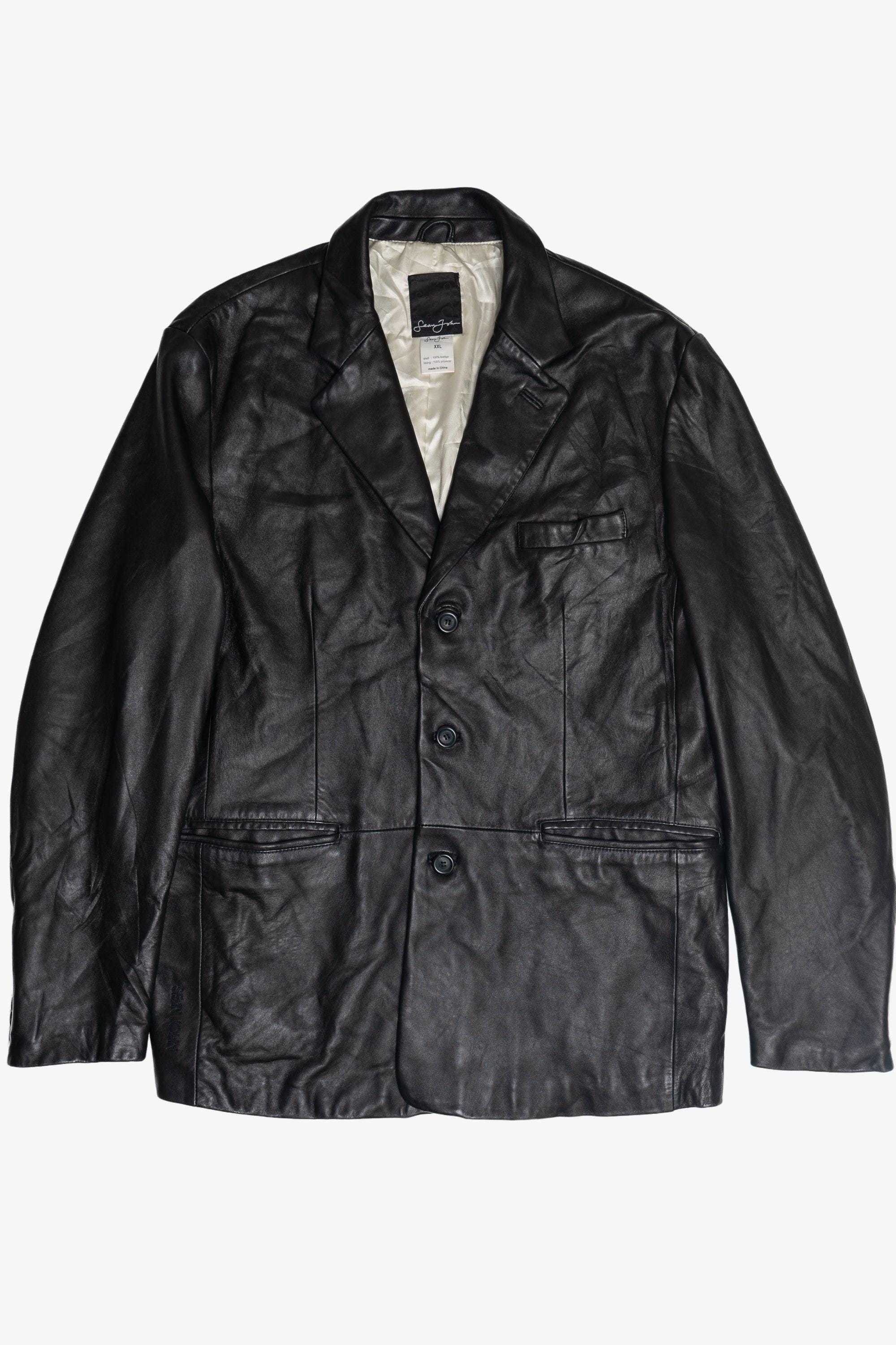 ショーンジョン seanjohn レザージャケット ブルゾン ムートン Sean John Leather Jacket - Etsy