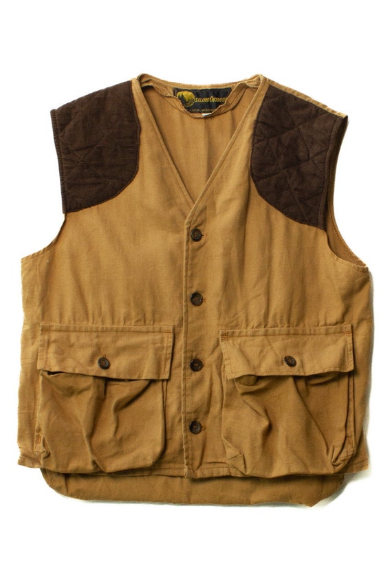 Vintage Tan Canvas Ostling Outdoors Fishing Vest (