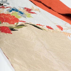 Vintage Embroidred Flowers Nagoya Obi 70
