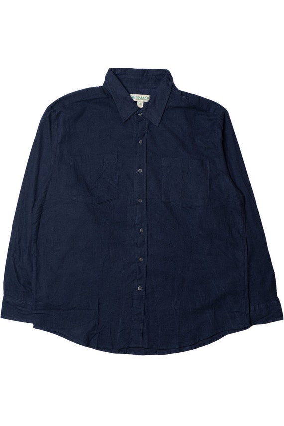 Haband Navy Lightweight Flannel Shirt - image 1