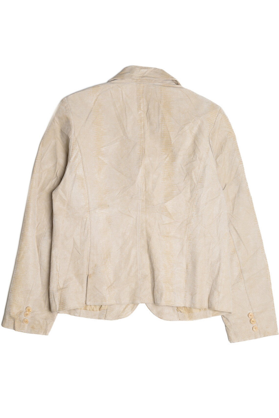 Vintage  Kim Rogers Snake Pattern Leather Blazer Jacket, Foto 3 von 5