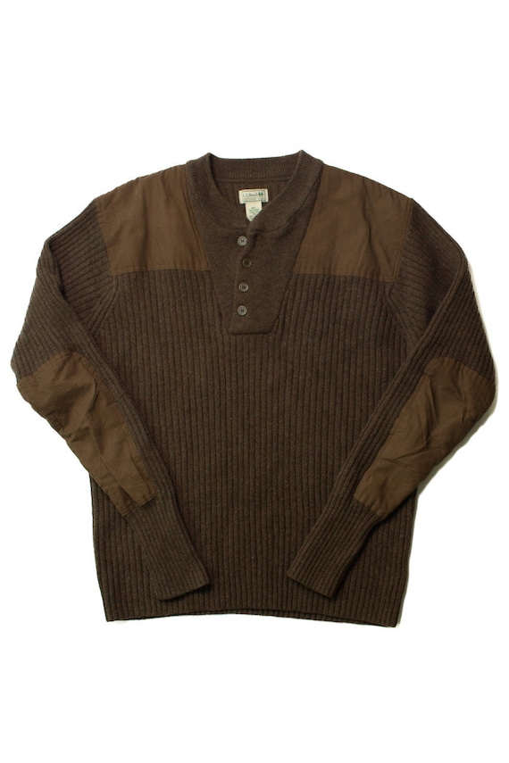 Olive Canvas Patch L.L. Bean Sweater (2000s) - image 1