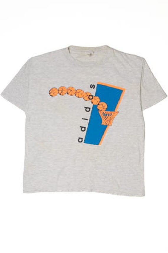 Vintage Adidas Basketball Single Stitch T-Shirt - image 1
