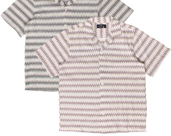 Camicia abbottonata a zig zag intrecciata