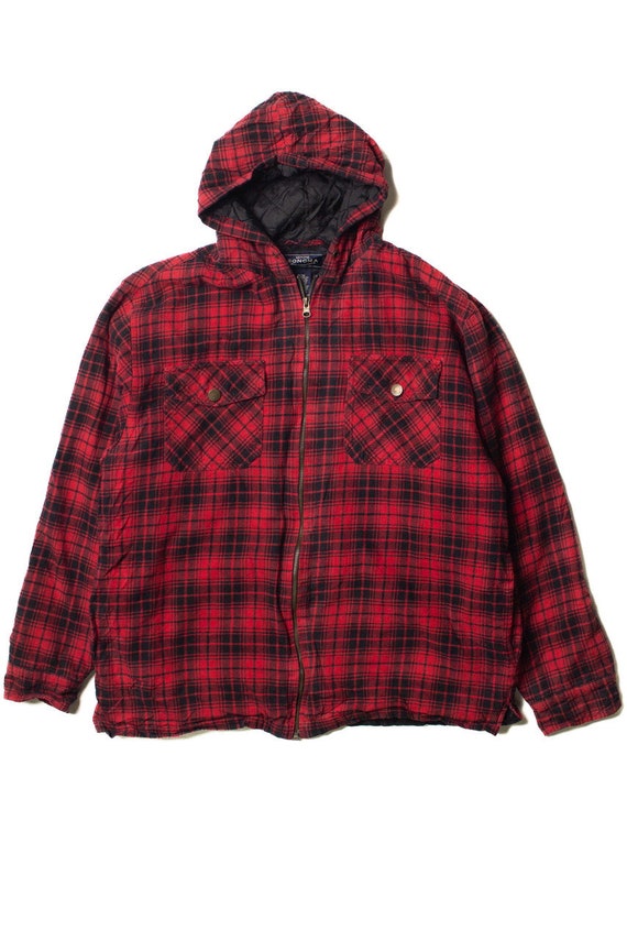 Vintage Sonoma Hooded Flannel Lightweight Jacket