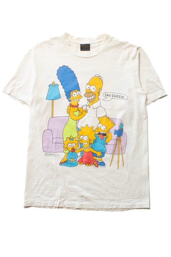 Vintage The Simpsons Portrait Say Cheese T-Shirt (