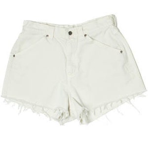 Vintage Lee Riders White Denim Cutoff Shorts (Sz. 6)