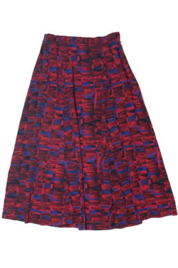 Vintage Red and Indigo Patterned Gianni Sport Skirt Etsy Ireland