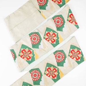 Vintage Red & Green Mandala Obi 121