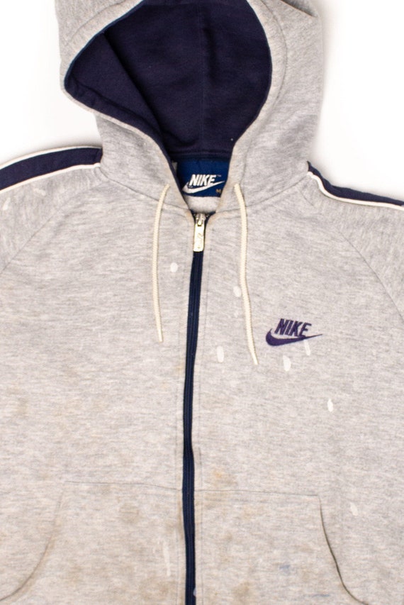 Vintage Gray Nike Zip Hoodie (1980s)