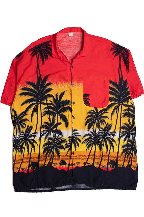 Sunset Red Hawaiian Shirt 2293