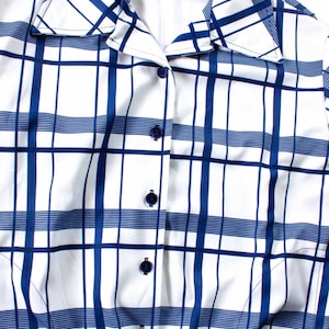 Vintage Plaid Button Up Jacket Top