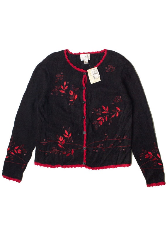 Vintage Embroidered Christopher & Banks Cardigan … - image 1