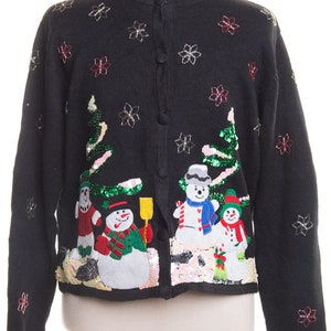 Black Ugly Christmas Cardigan 47022 Canada