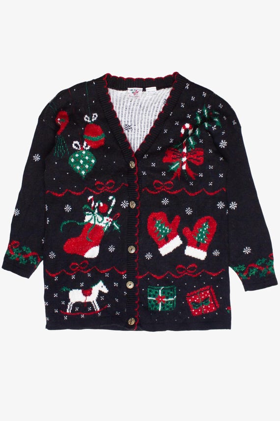 Vintage Christmas Decorations Nutcracker Ugly Christmas Sweater (1990s)