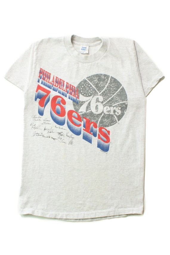 Vintage Philadelphia 76ers Team Signatures T-Shirt