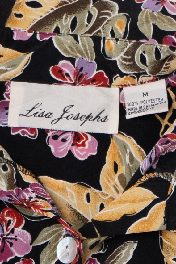 Vintage Floral Lisa Josephs Button Up Shirt - image 4