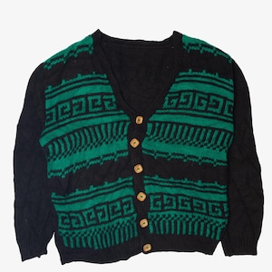 Vintage Green 80s Cardigan (1980s)
