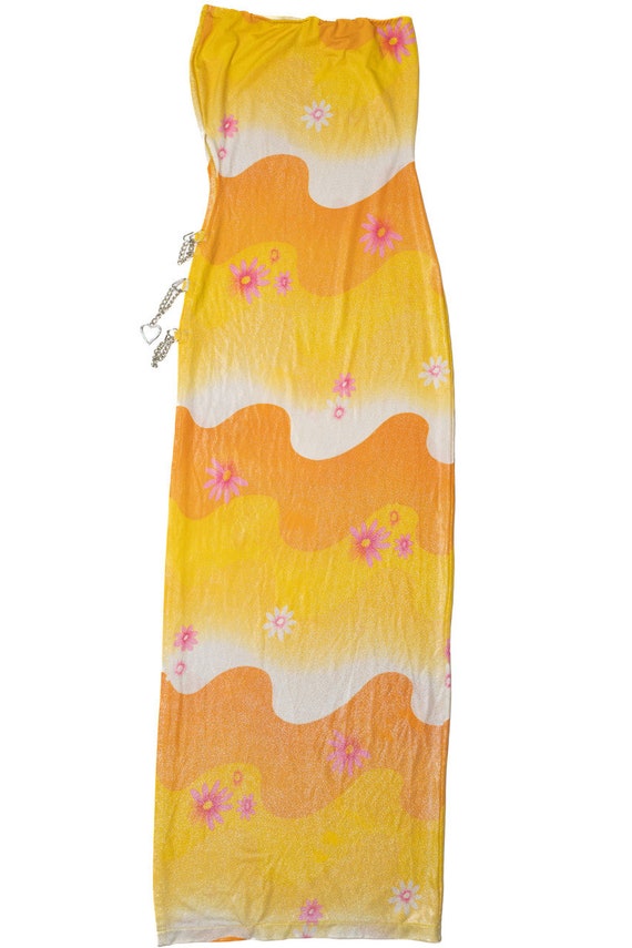 Vintage Y2K Floral Maxi Beach Cover-Up Dress - image 4