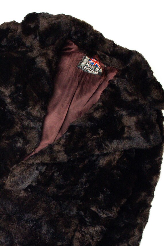 Dark Brown Faux Fur Coat