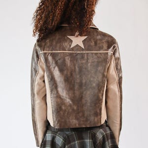 Double Star Brown Moto Jacket