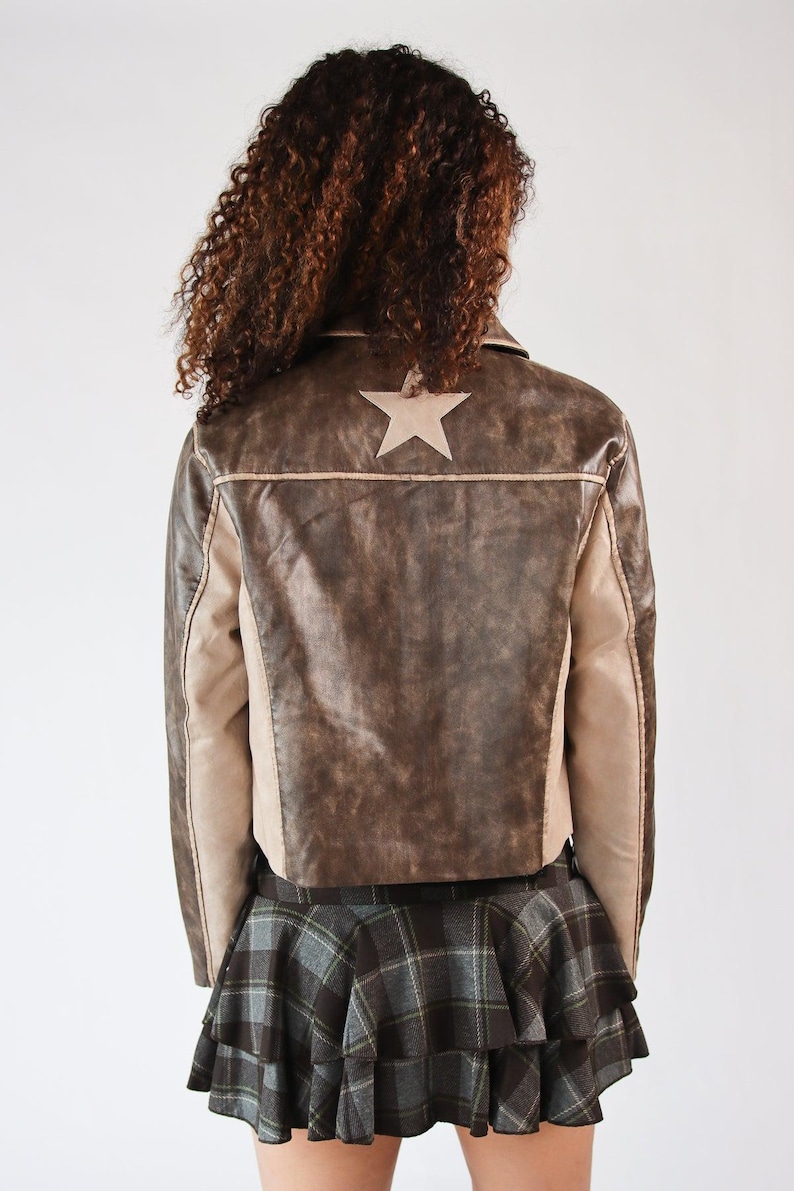 Double Star Brown Moto Jacket