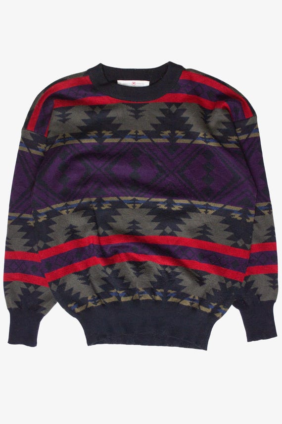 Vintage Geometric Striped Patterned Obermeyer 80s… - image 1