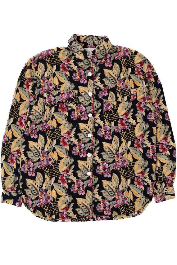 Vintage Floral Lisa Josephs Button Up Shirt - image 1