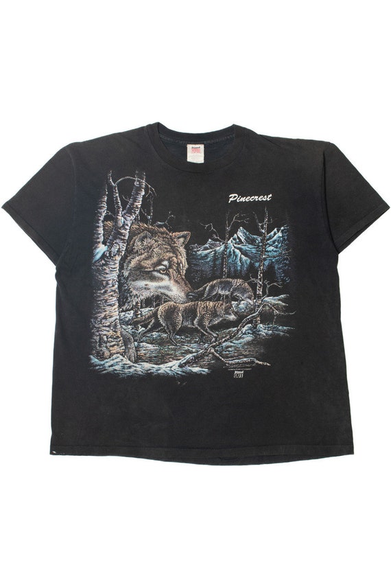 Vintage 1993 "Pinecrest" Wolf Single Stitch T-Shir
