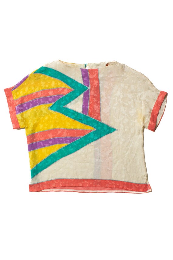 Vintage Anne Crimmins Silk Top (1980s) - image 1